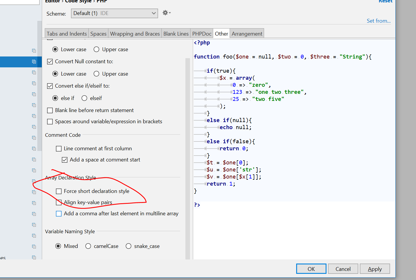 Enum array