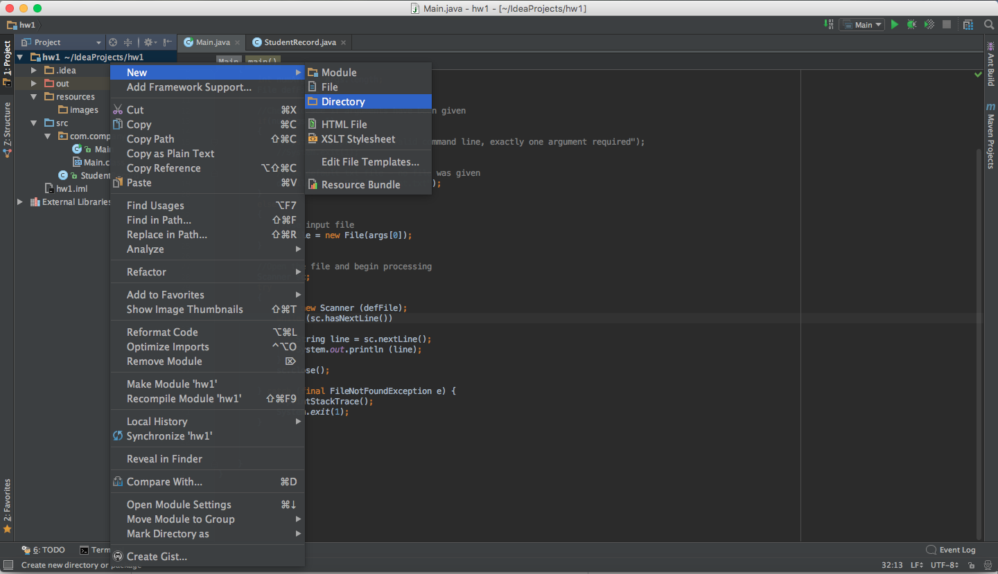 Создание нового проекта в intellij idea
