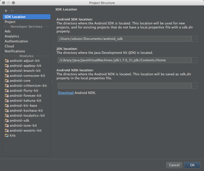 Gradle user home. Gradle user home