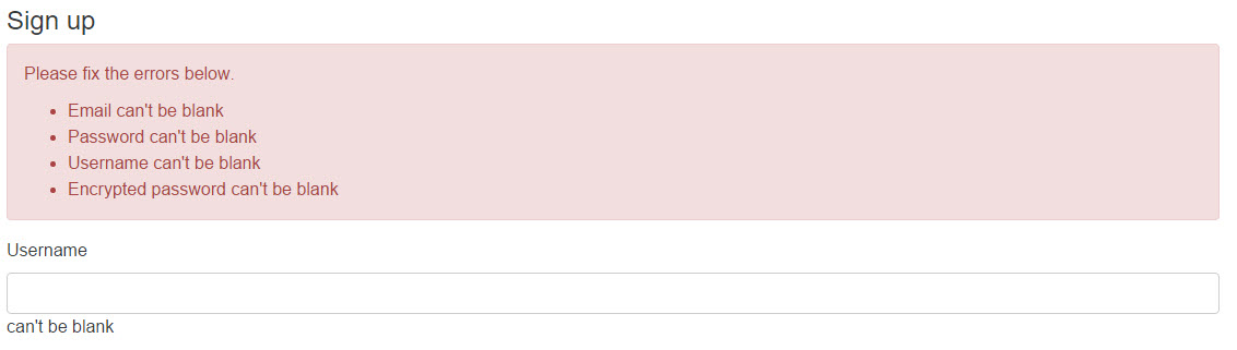 Rails errors. 4. Twitter Bootstrap стиль. CSS Error message