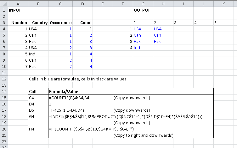 Input list value. =Если(RC[5]=0;римское(счётз(r30c3:RC[2])-счётз(r30c6:RC[5]);0);"").