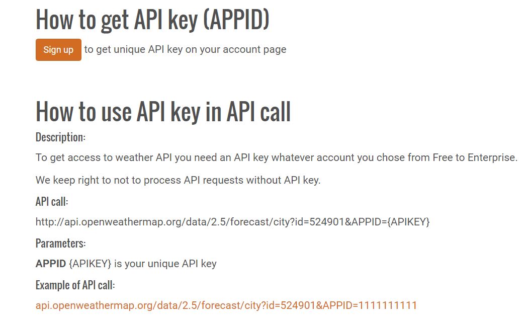 Openweathermap api key. Openweathermap api key