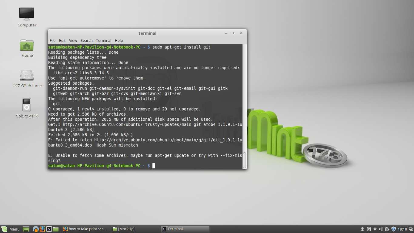 Не удалось получить ubuntu