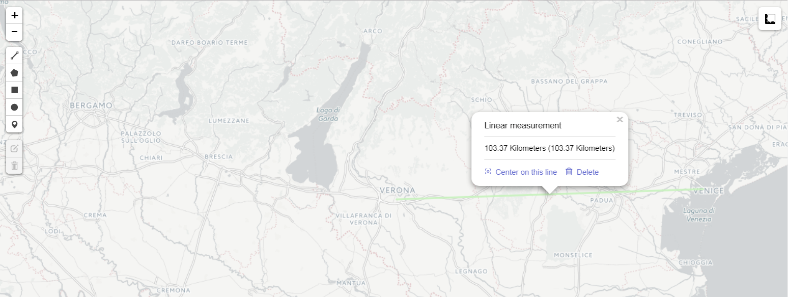 Карта московской области с измерением расстояния